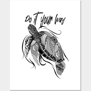 Turtle, Flower, Positive, Marine, Spiritual Posters and Art